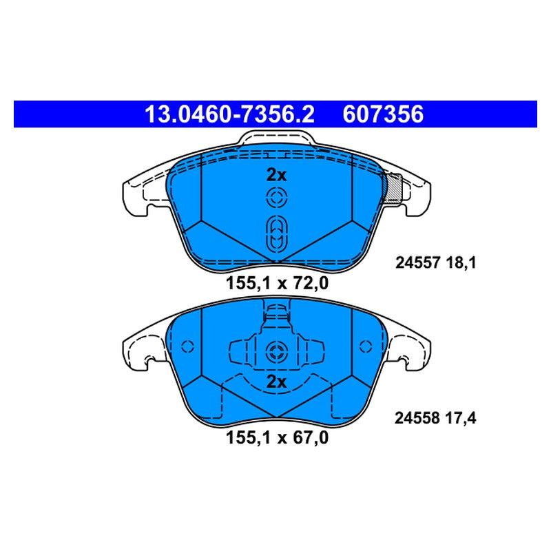 Set placute frana ATE 13.0460-7356.2