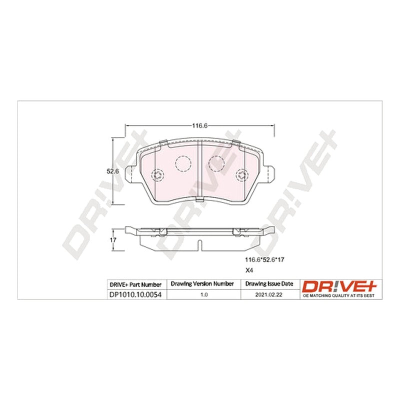 Set placute frana Dr!ve+ DP1010.10.0054