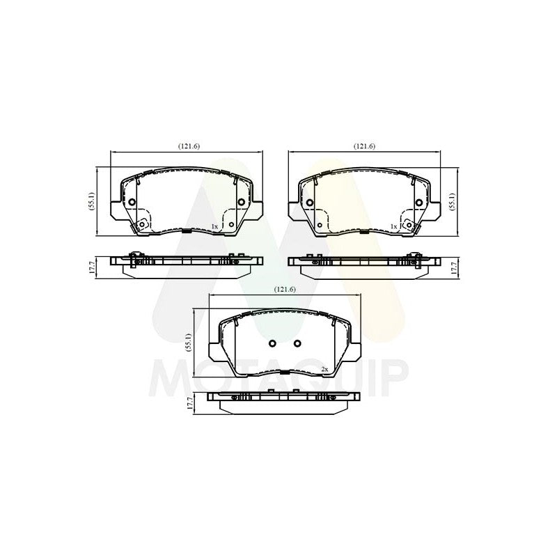 Set placute frana MOTAQUIP LVXL2012