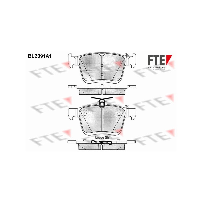 Set placute frana FTE 9010676