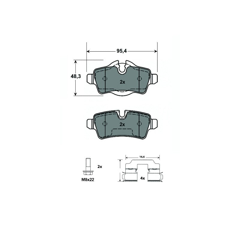 Set placute frana MTR MT579