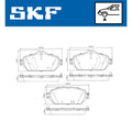 Set placute frana SKF VKBP 80196