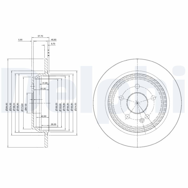 Disc frana DELPHI BG4063C