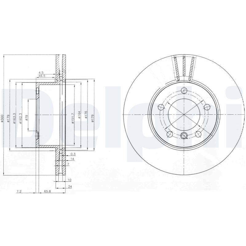 Disc frana DELPHI BG3998C
