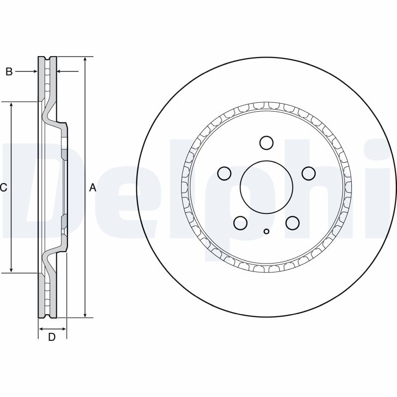 Disc frana DELPHI BG4643C