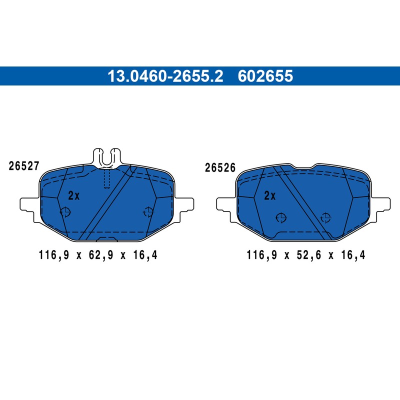 Set placute frana ATE 13.0460-2655.2
