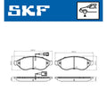 Set placute frana SKF VKBP 80009 E