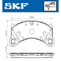 Set placute frana SKF VKBP 80293