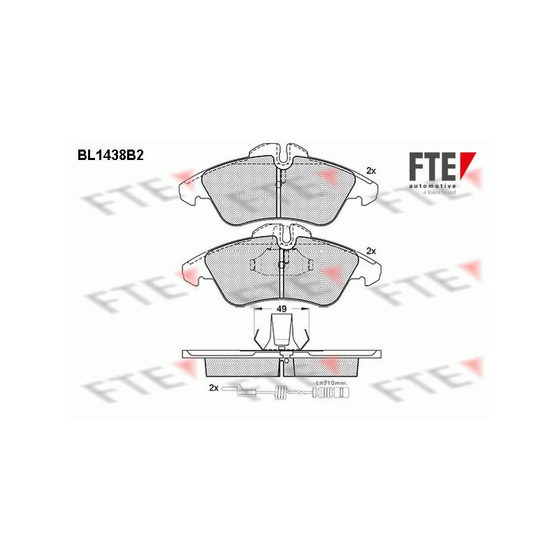 Set placute frana FTE 9010188