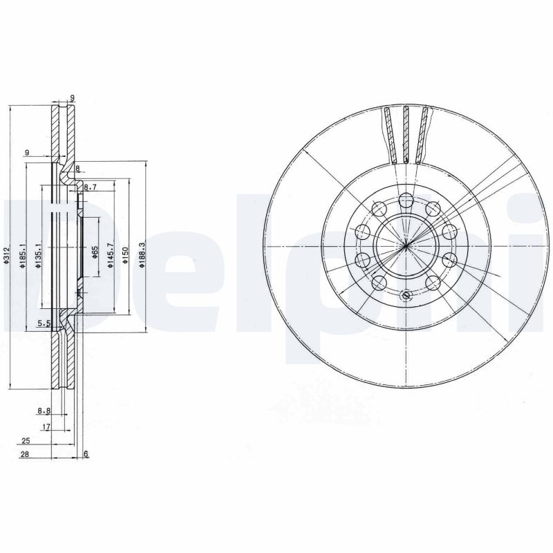 Disc frana DELPHI BG3528