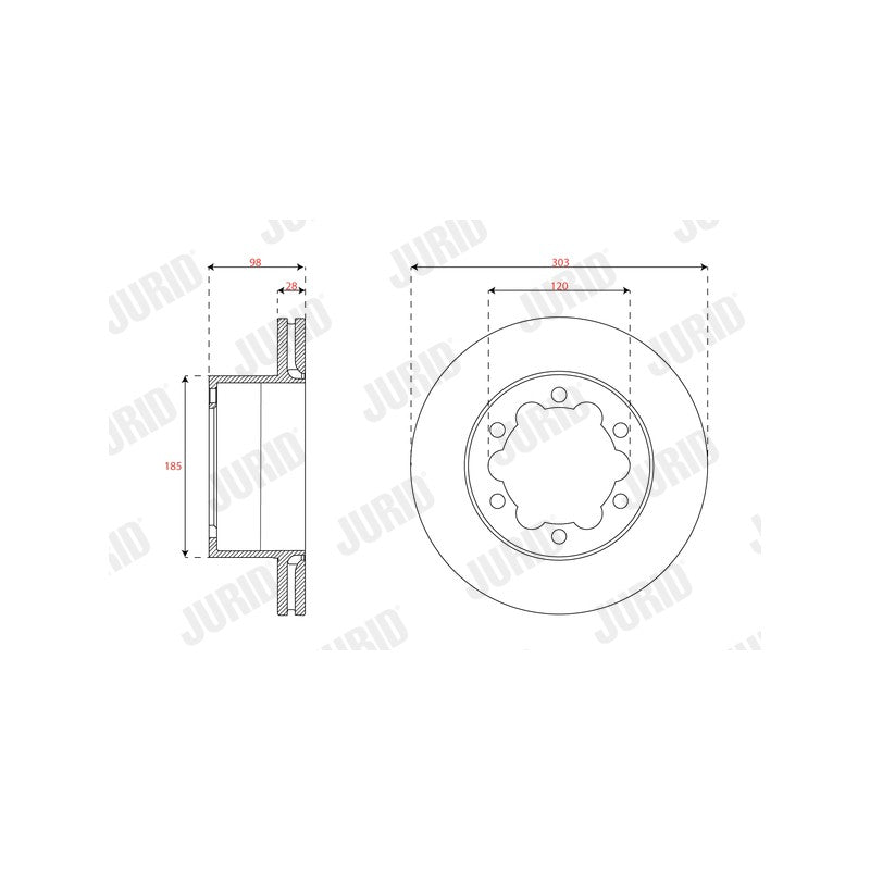 Disc frana JURID 563750JC-1