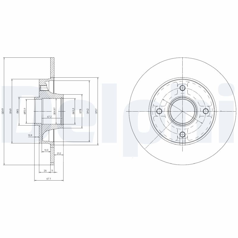 Disc frana DELPHI BG9022RSC