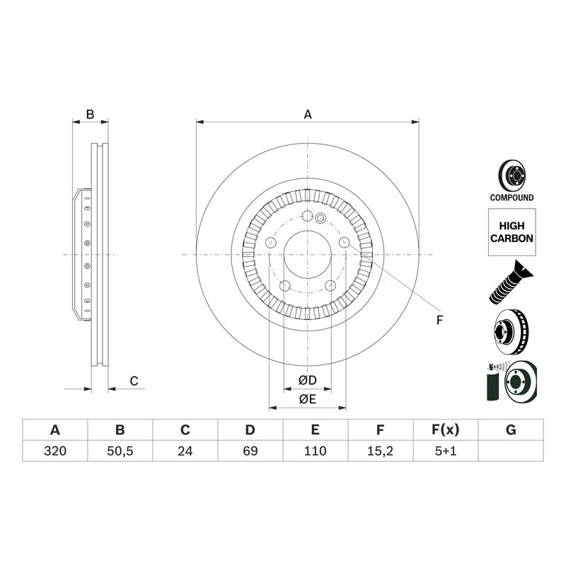 Disc frana BOSCH 0 986 479 H39