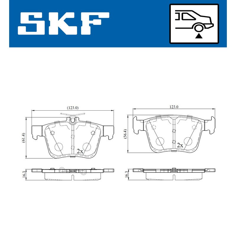 Set placute frana SKF VKBP 90152
