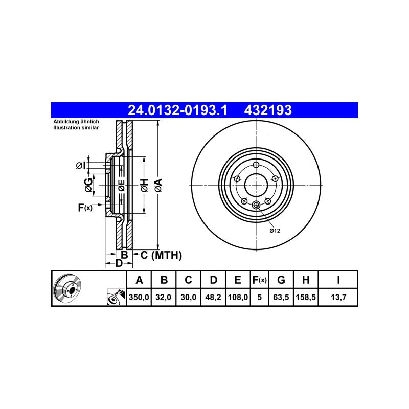 Disc frana ATE 24.0132-0193.1