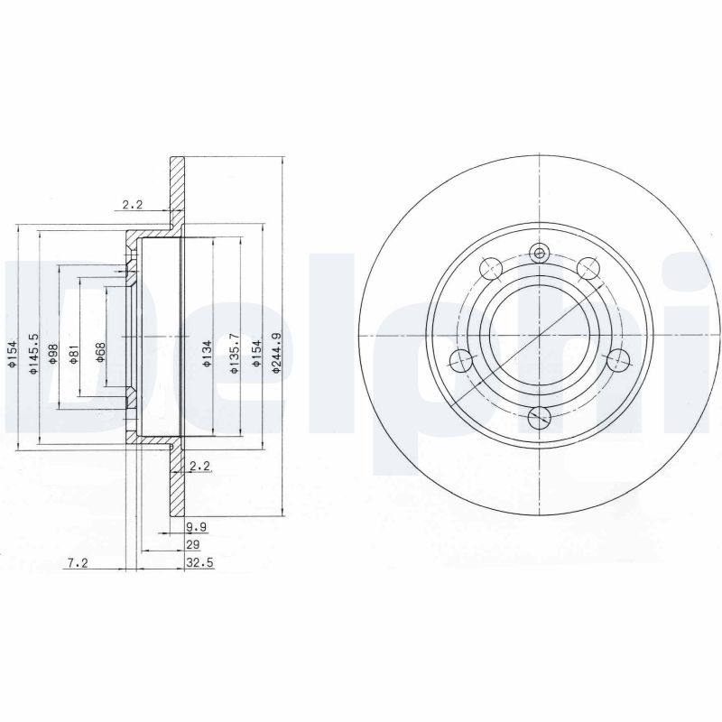 Disc frana DELPHI BG2753C