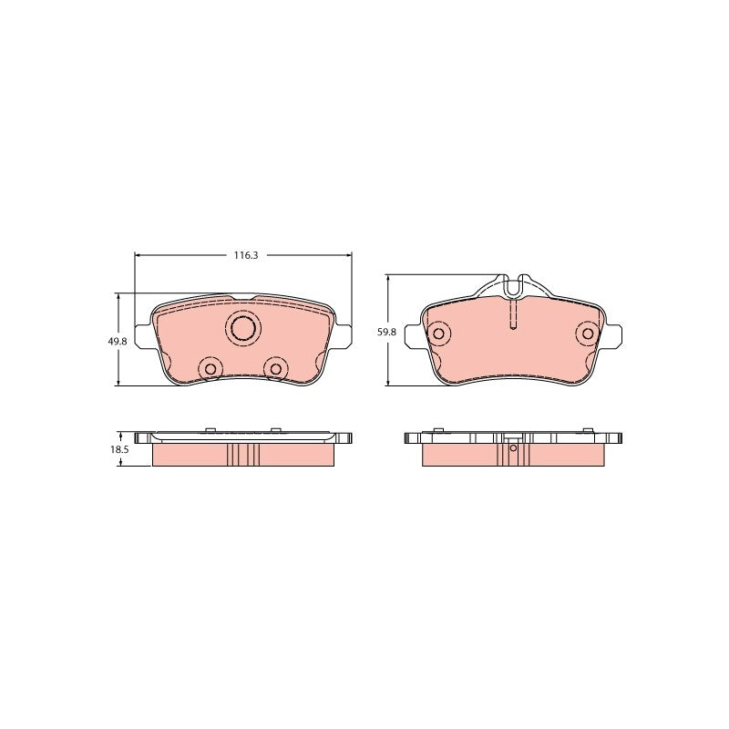 Set placute frana TRW GDB2391