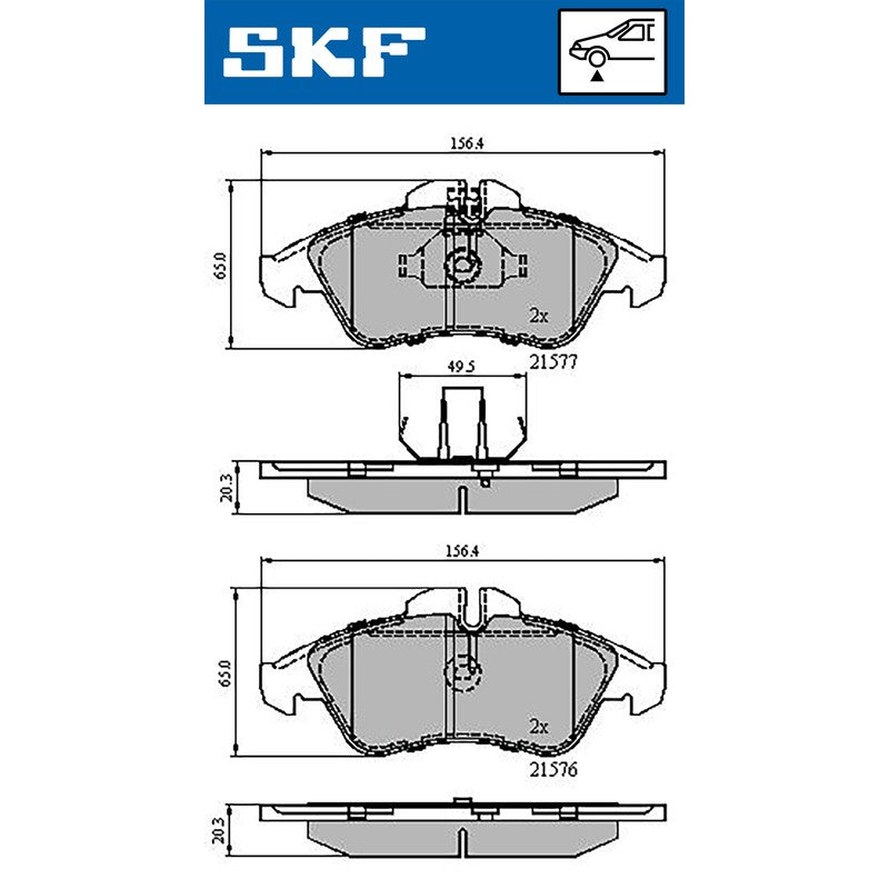 Set placute frana SKF VKBP 80254