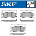 Set placute frana SKF VKBP 80327 A