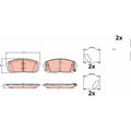 Set placute frana TRW GDB2492
