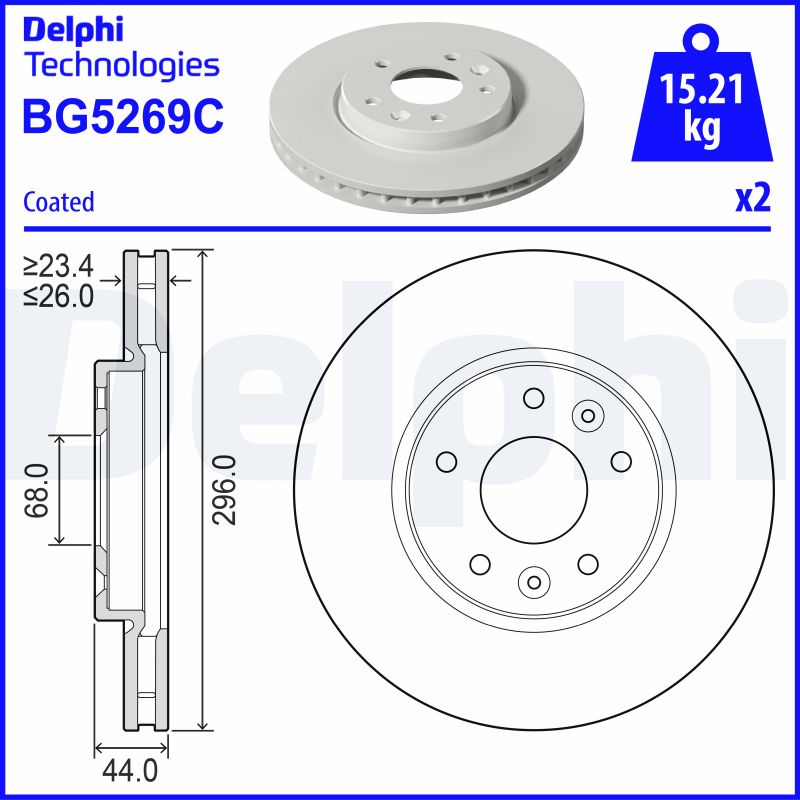 Disc frana DELPHI BG5269C
