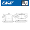 Set placute frana SKF VKBP 90214 A