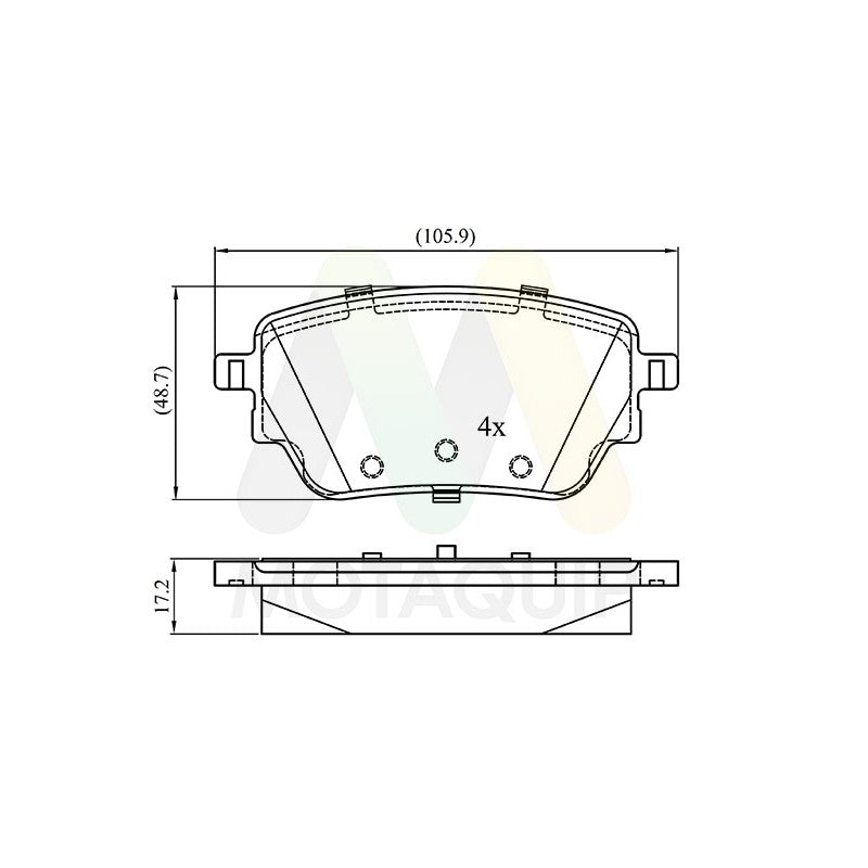 Set placute frana MOTAQUIP LVXL2073