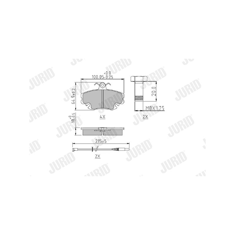Set placute frana JURID 571526J