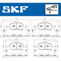 Set placute frana SKF VKBP 80277