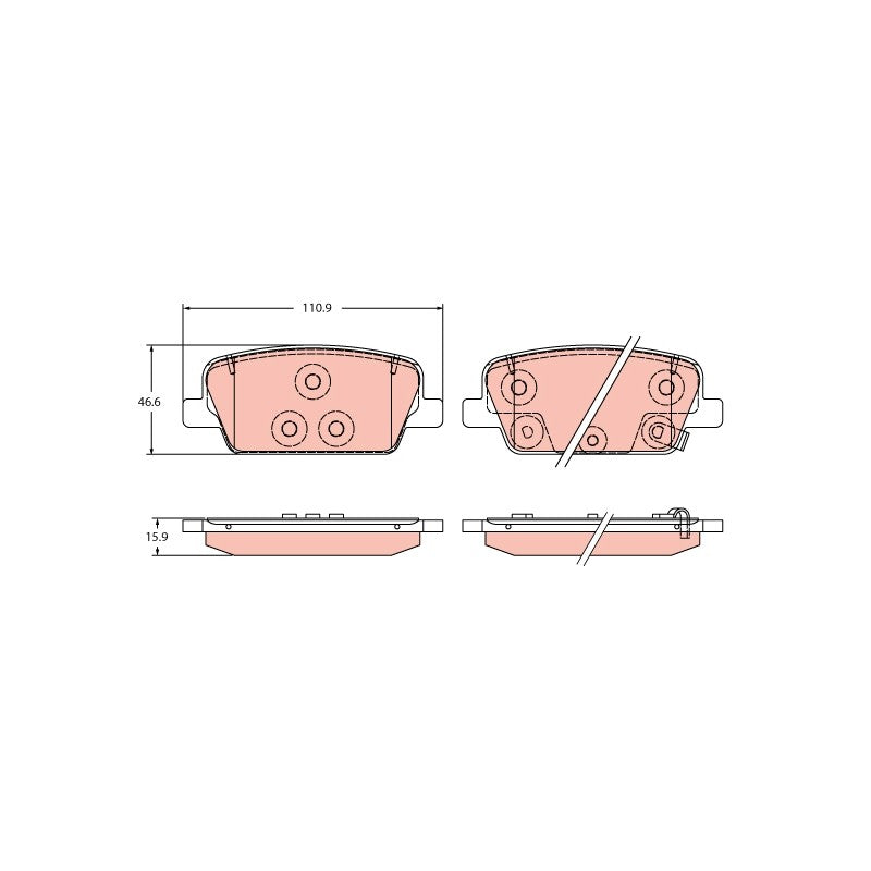 Set placute frana TRW GDB2359