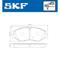 Set placute frana SKF VKBP 80213