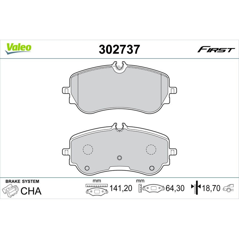 Set placute frana VALEO 302737