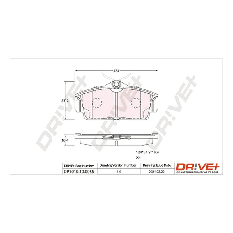 Set placute frana Dr!ve+ DP1010.10.0055