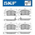 Set placute frana SKF VKBP 80382 A