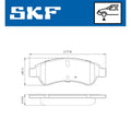 Set placute frana SKF VKBP 80002