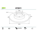 Disc frana VALEO 672911