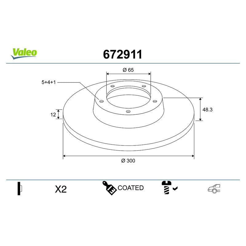 Disc frana VALEO 672911
