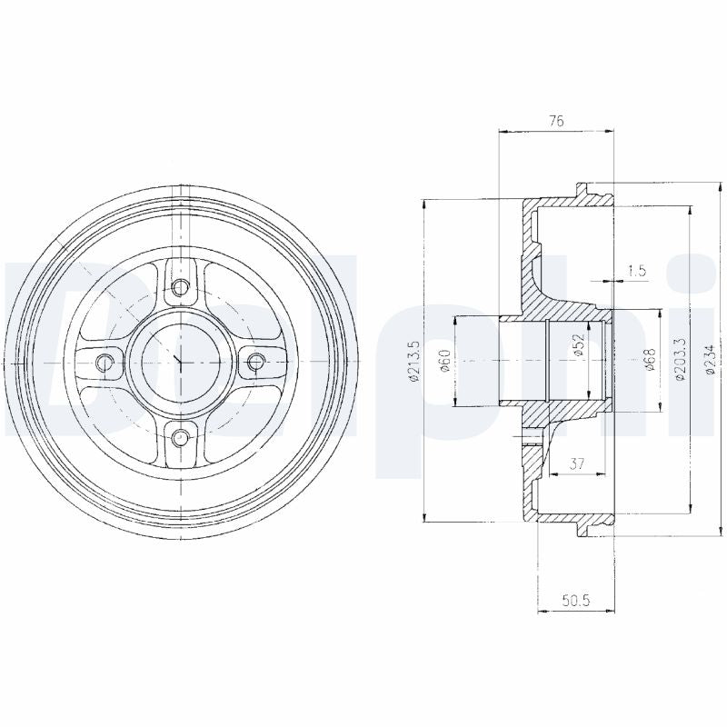 Tambur frana DELPHI BF427