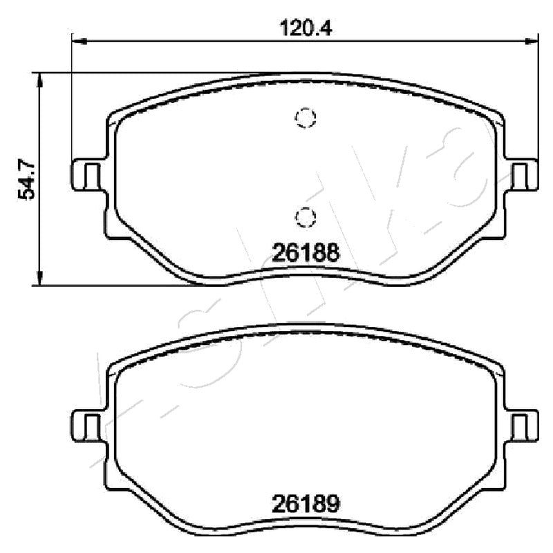 Set placute frana Ashika 50-00-0550