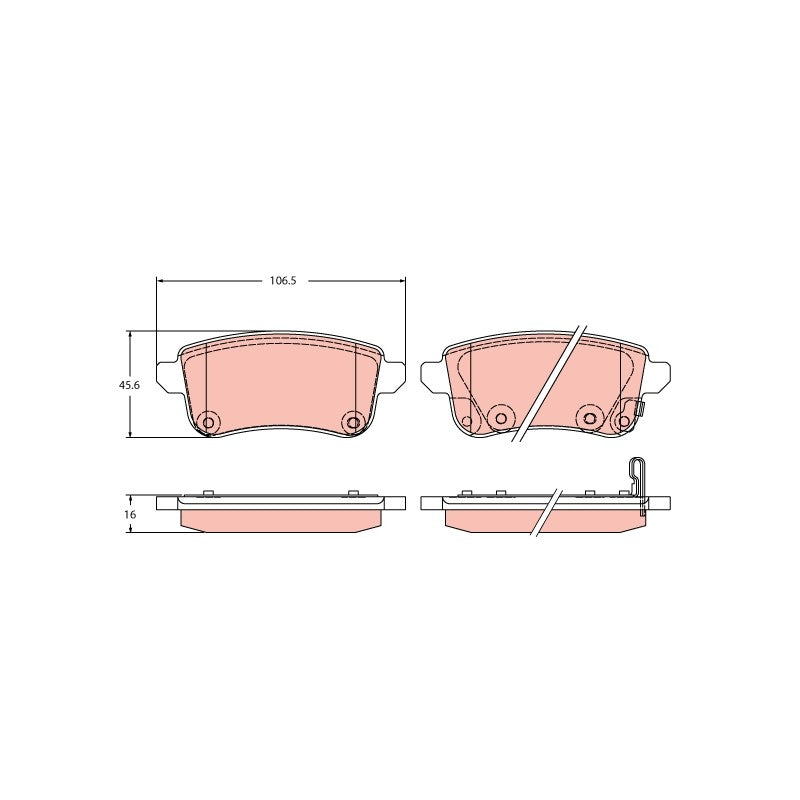 Set placute frana TRW GDB2413