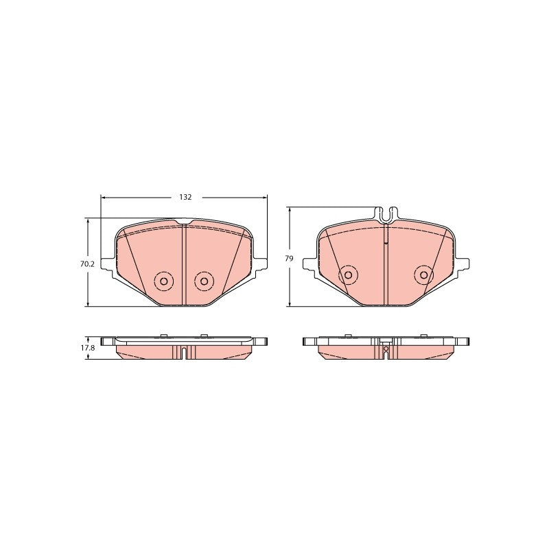 Set placute frana TRW GDB2395