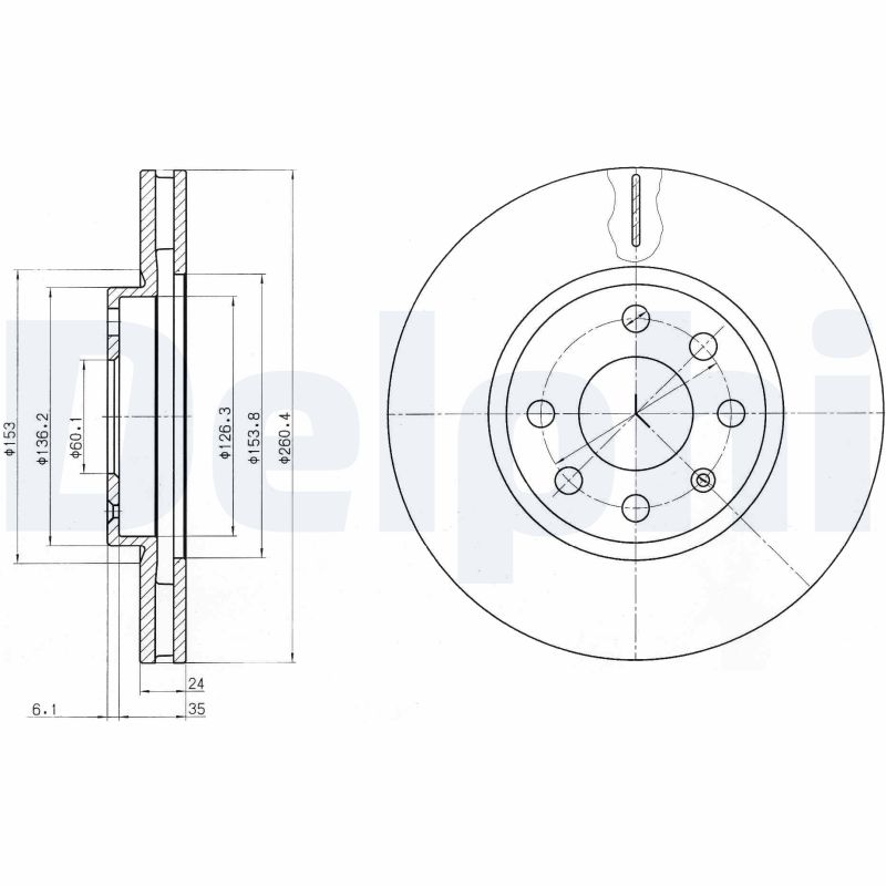 Disc frana DELPHI BG3569