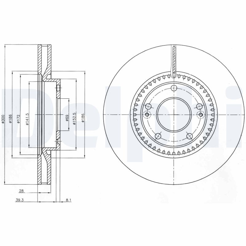 Disc frana DELPHI BG4251C