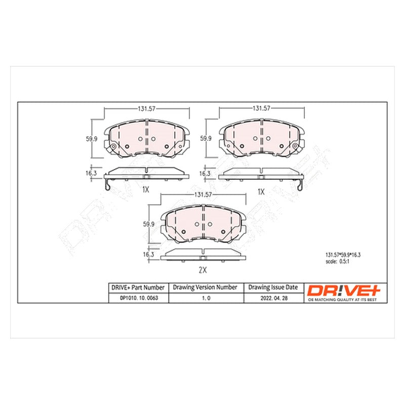 Set placute frana Dr!ve+ DP1010.10.0063
