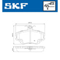 Set placute frana SKF VKBP 80092 E
