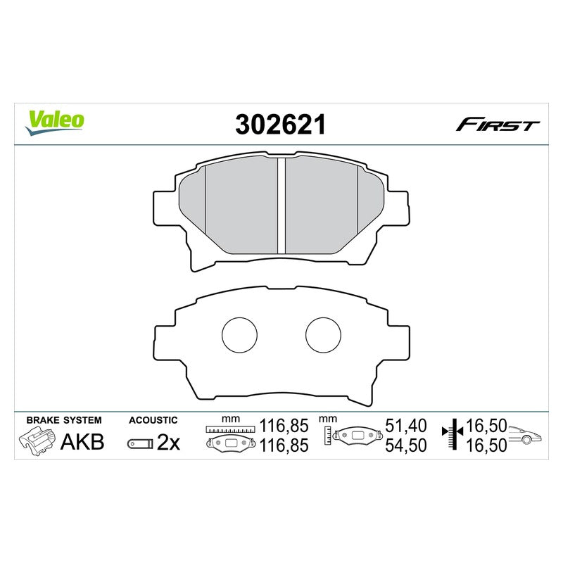 Set placute frana VALEO 302621
