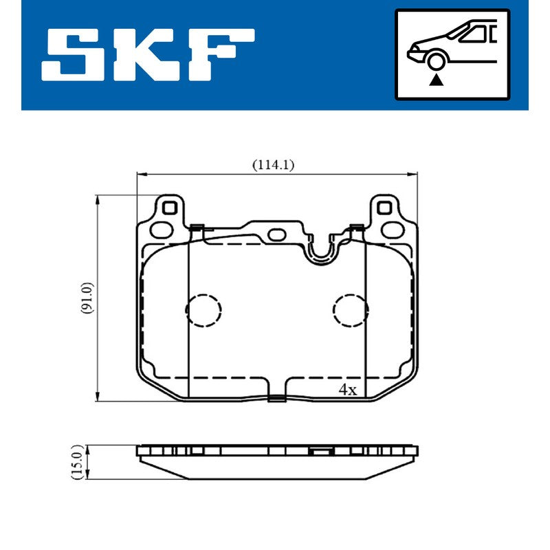 Set placute frana SKF VKBP 80481