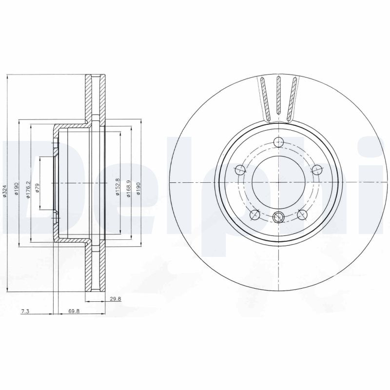 Disc frana DELPHI BG9871C