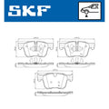 Set placute frana SKF VKBP 80085