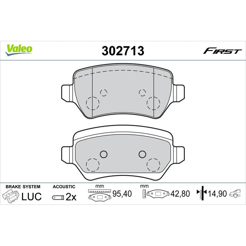 Set placute frana VALEO 302713
